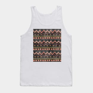 southwest inspired pattern in black Tank Top